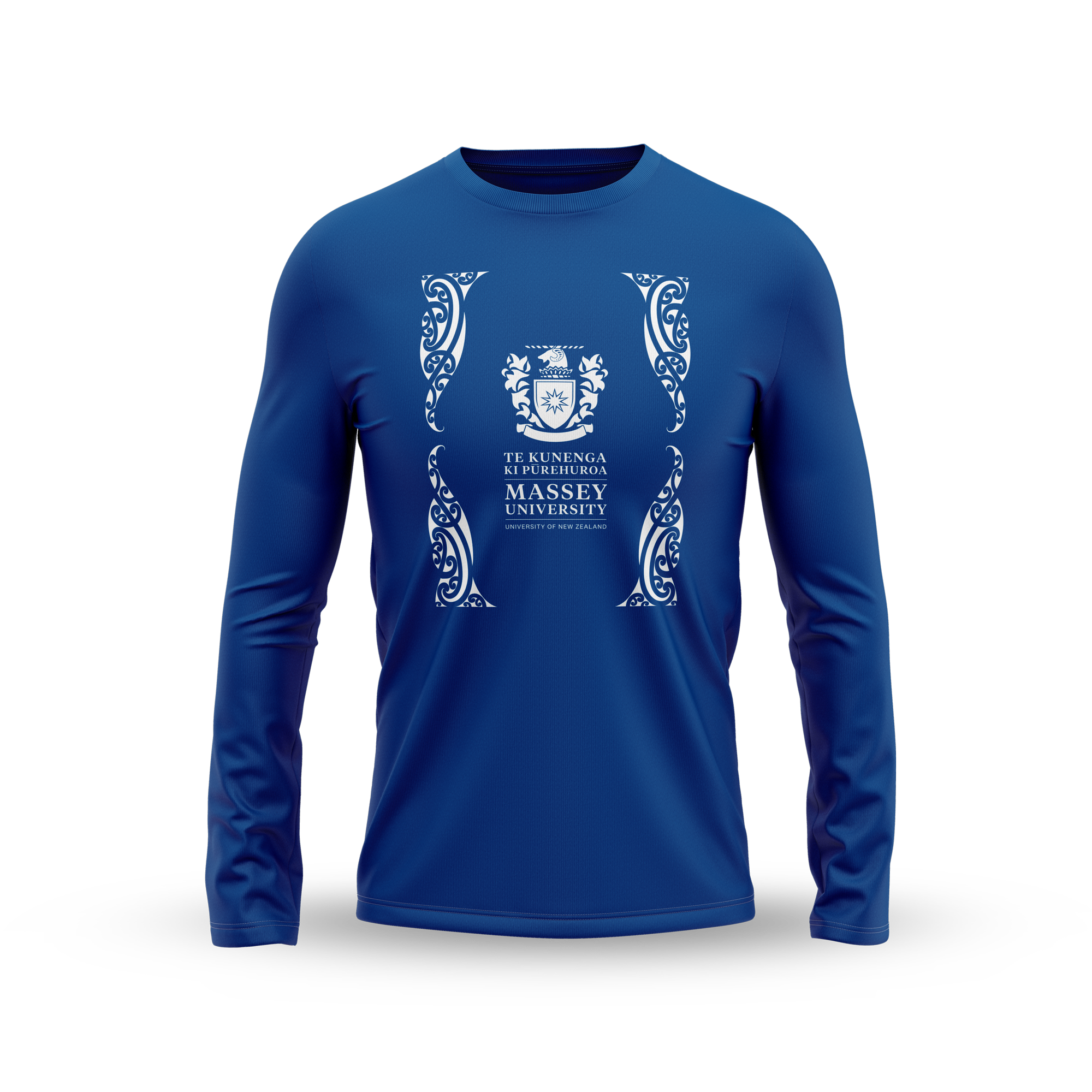 Massey University navy long-sleeve shirt