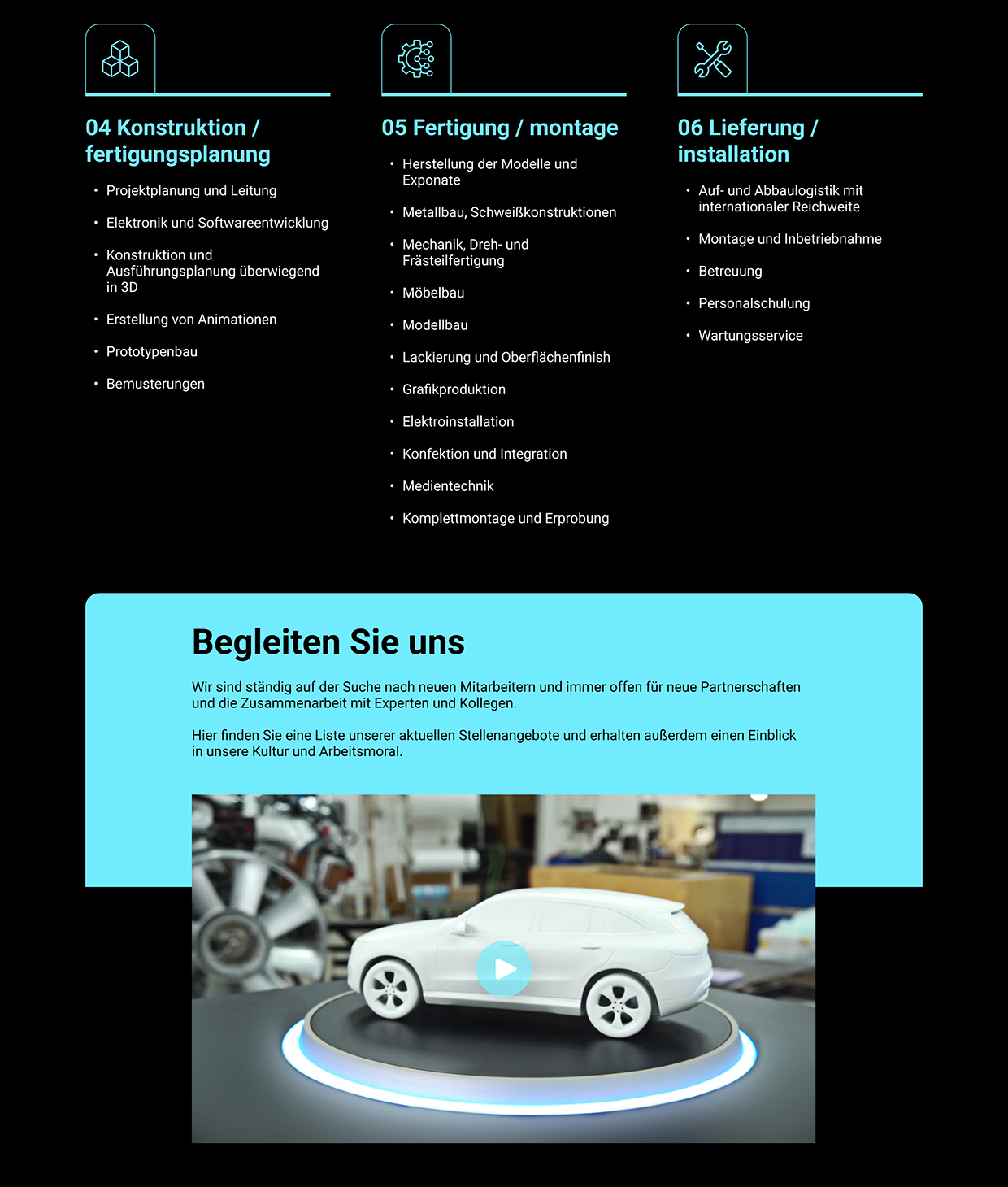 Expotec Pro website contact section